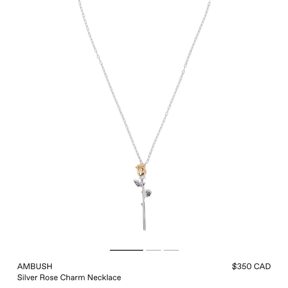 AMBUSH Accessories - AMBUSH Silver Rose Charm Necklace